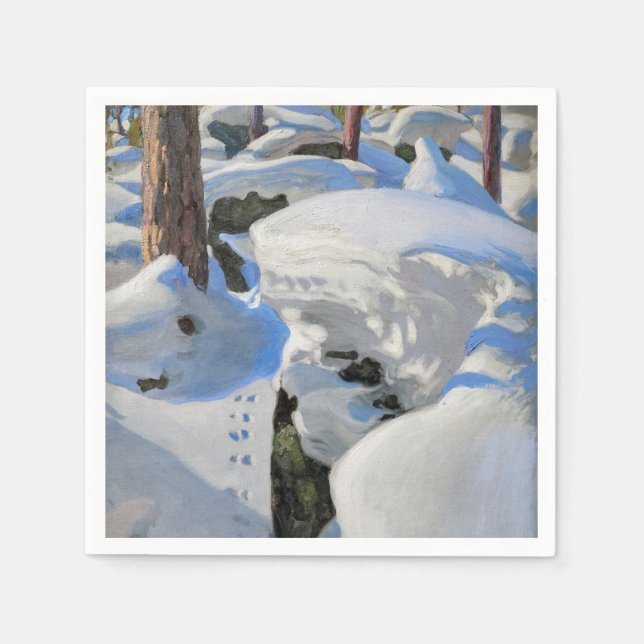 Serviette En Papier Akseli Gallen-Kallela - Le repaire du Lynx (Devant)