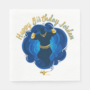 Serviette En Papier Aladdin   Génie Émergent De La Lampe
