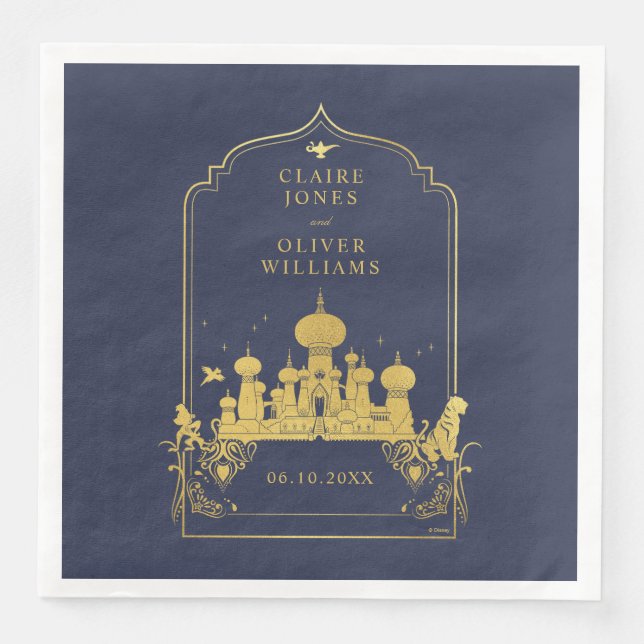 Serviette En Papier Aladdin Gold Mariage de Disney (Devant)