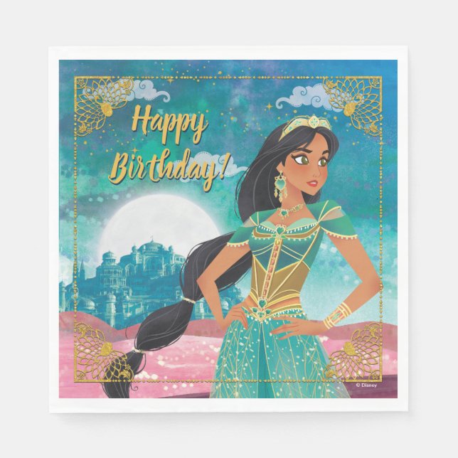 Serviette En Papier Aladdin | Jasmine "Femme de nombreux rêves" (Devant)