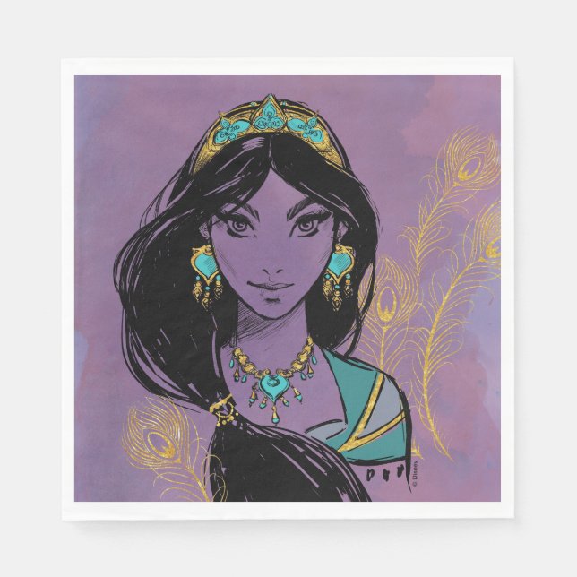 Serviette En Papier Aladdin | Jasmine "Qui je suis" (Devant)
