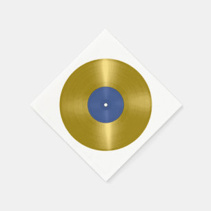 Serviette En Papier Album Gold Vinyl Record