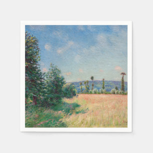 Serviette En Papier Alfred Sisley - Les prés du Sahur au soleil du mat