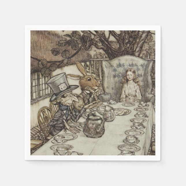 Serviette En Papier Alice Anniversaire Anniversaire Fête de la haine d (Devant)