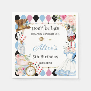 Serviette En Papier Alice au pays des merveilles Anniversaire Tea Part