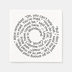 Serviette En Papier Alice au pays des merveilles Citation folle servie