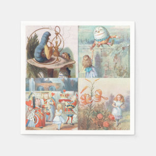 Serviette En Papier Alice au pays des merveilles et à travers le miroi
