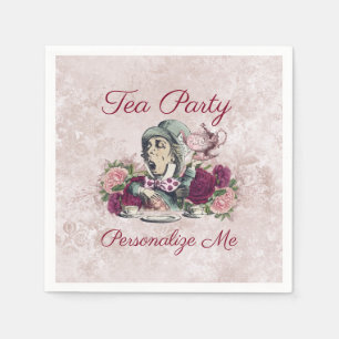 Serviette En Papier Alice au pays des merveilles La fête du thé de la