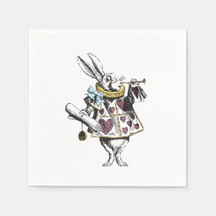 Serviette En Papier Alice au pays des merveilles Lapin Baby Blue