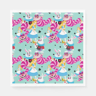 Serviette En Papier Alice au pays des merveilles  Motif d'amusement co