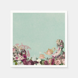 Serviette En Papier Alice au Pays des merveilles Tea Party