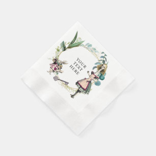 Serviette En Papier Alice au pays des merveilles vintage