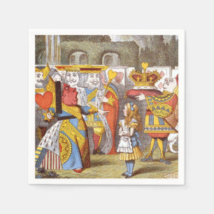 Serviette En Papier Alice dans la cour de la reine 2
