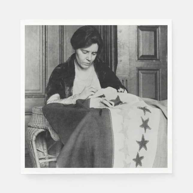 Serviette En Papier Alice Paul, Drapeau du Suffrage, années 1910 (Devant)