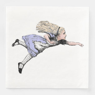 Serviette En Papier Alice volante au pays des merveilles