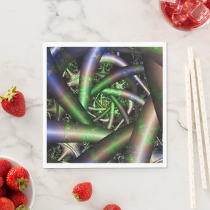 Serviette En Papier Alien Multicolor Fractal Art