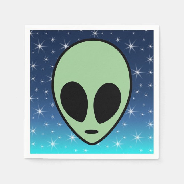 Serviette En Papier Alien vert (Devant)