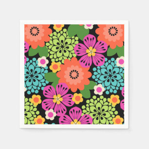 Serviette En Papier Allana Garden Floral Graphique Hawaiien - Brights