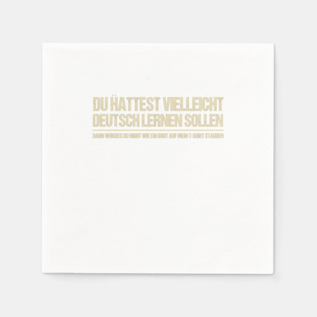 Serviette En Papier allemand drôle dire (Devant)