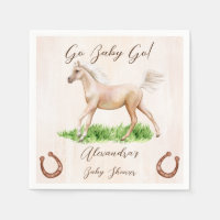 Allez bébé aller courir cheval beige baby shower f