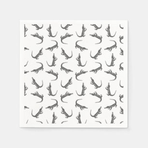 Serviette En Papier Alligator Vintage Art Motif CUSTOM BG COULEUR