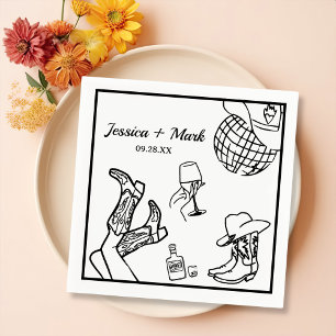 Serviette En Papier Allons à la fête de la fille Nashville Bachelorett