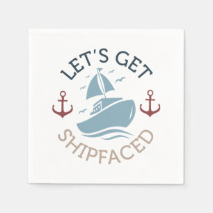 Serviette En Papier Allons Prendre une Cuite Maritime