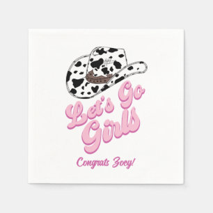 Serviette En Papier Allons-y Filles Nashville Pink Bachelorette