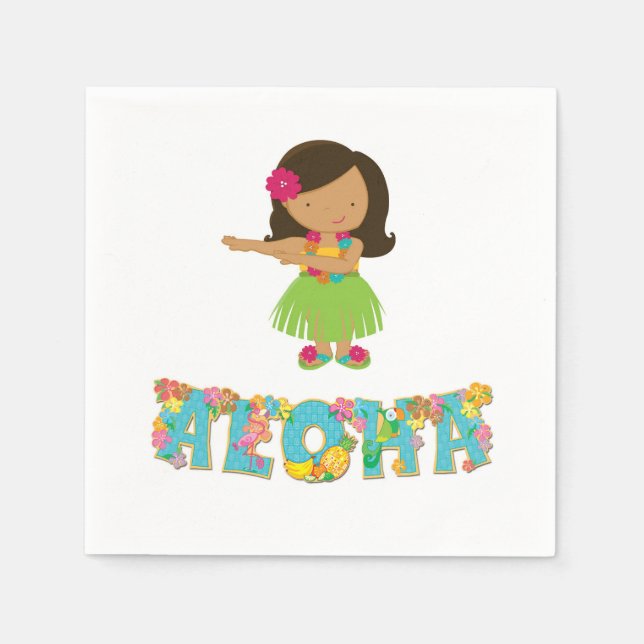 Serviette En Papier Aloha (Devant)