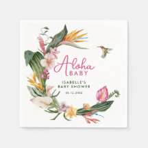 Aloha Baby Baby shower de couronne florale tropica