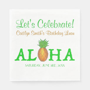 Serviette En Papier ALOHA Bonjour Tropical Hawaii Hawaii ananas Hawaii