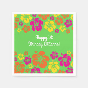Serviette En Papier Aloha Cute Hawaiian Kid's Birthday Party
