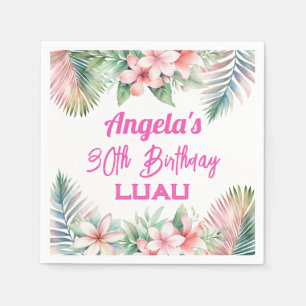 Serviette En Papier Aloha Luau Tropical Adulte Anniversaire