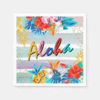 Aloha Luau Tropical Floral Parties scintillant Par