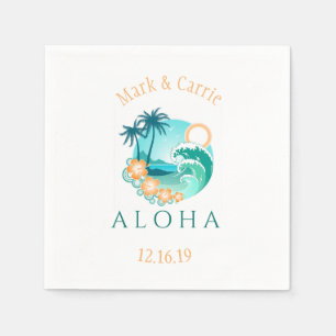 Serviette En Papier Aloha Tropical Personnalisé