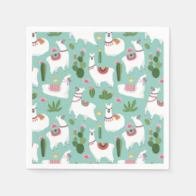 Serviette En Papier Alpaca/Llama (Devant)