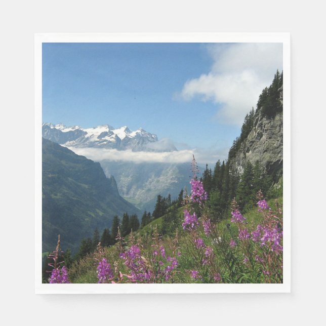 Serviette En Papier Alpes, Suisse (Devant)