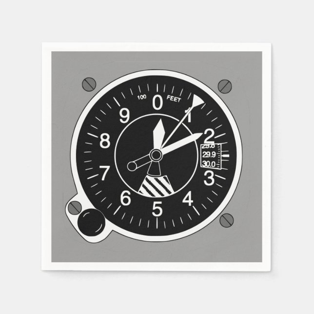 Serviette En Papier Altimètre de l'aéronef (Devant)