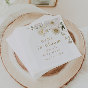 Serviette En Papier ALYSSA Fleur sauvage Floral Baby in Bloom Baby sho