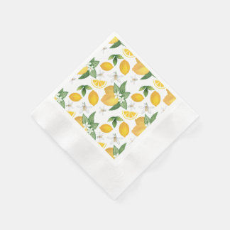 Serviette En Papier Amalfi Thème Citron Papier de Party Napkin