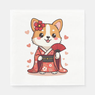 Serviette En Papier Amateur de chien Corgi Geisha gallois