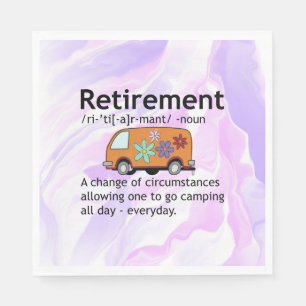 Serviette En Papier Amateurs de camping Retraite Définition Drôle