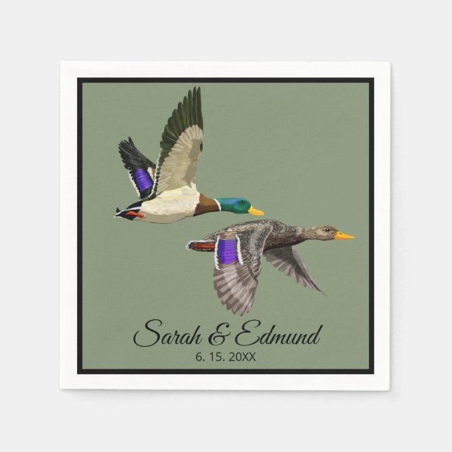 Serviette En Papier Amateurs de canard de Mallard (Devant)