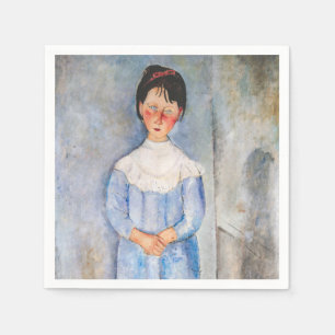 Serviette En Papier Amedeo Modigliani - Petite fille en bleu