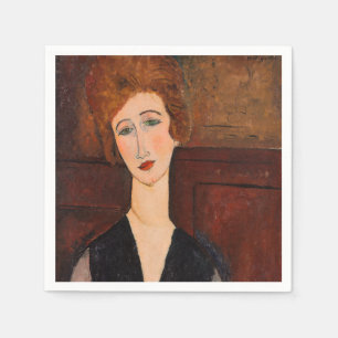 Serviette En Papier Amedeo Modigliani - Portrait d'une femme