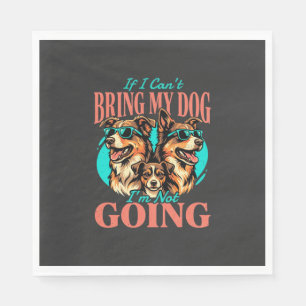 Serviette En Papier Amenez mon chien amateur de chien rétro