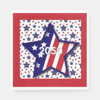 Serviette En Papier American Birthday 2025 Star Paper Napkin