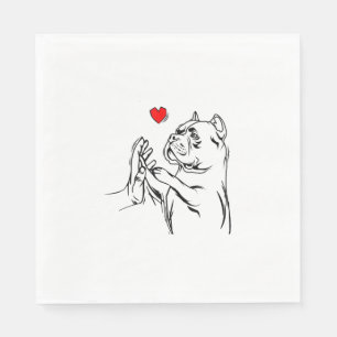 Serviette En Papier American Bully Lote Pitbull Dog Maman Funny Gir
