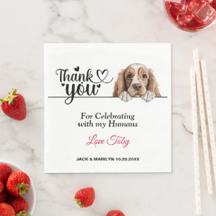 Serviette En Papier American Cocker Spaniel Chien Mariage Cocktail