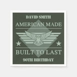 Serviette En Papier American Made 90th Birthday